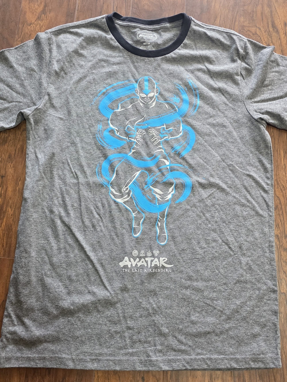 Nickelodeon Avatar: The Last Airbender T-Shirt, Short Sleeve, Color Gray, Size M